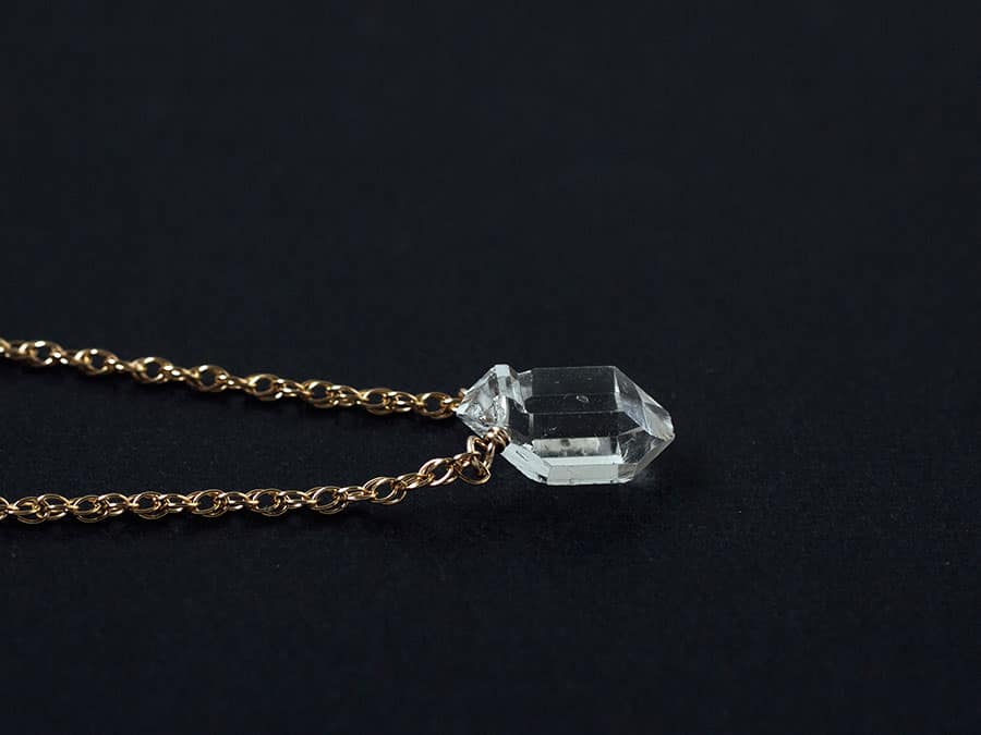 【Y-bijou】K14GFハーキマーダイヤモンドネックレス-7