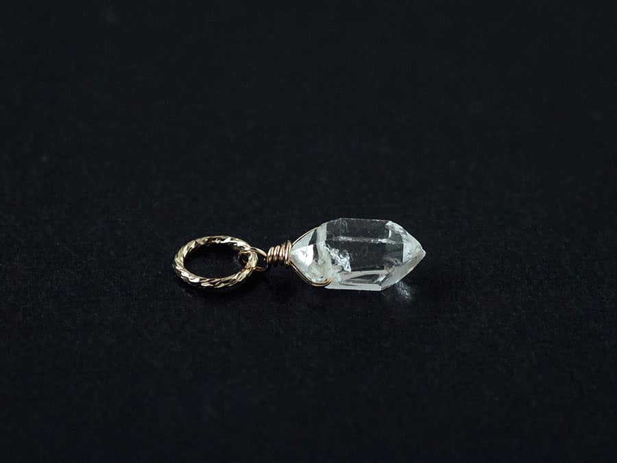 K14GFハーキマーダイヤモンドチャーム | 天然石ジュエリーのY-bijou