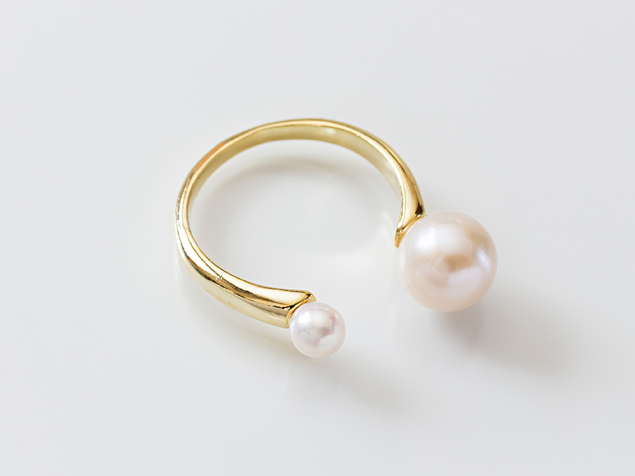フォークリング 淡水パール8mm×4mm フォークリング 淡水パール8mm×4mm